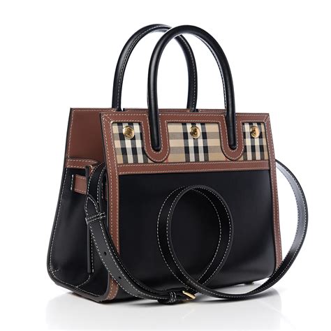 burberry medium vintage check two-handle title bag|BURBERRY Calfskin Vintage Check Medium Two .